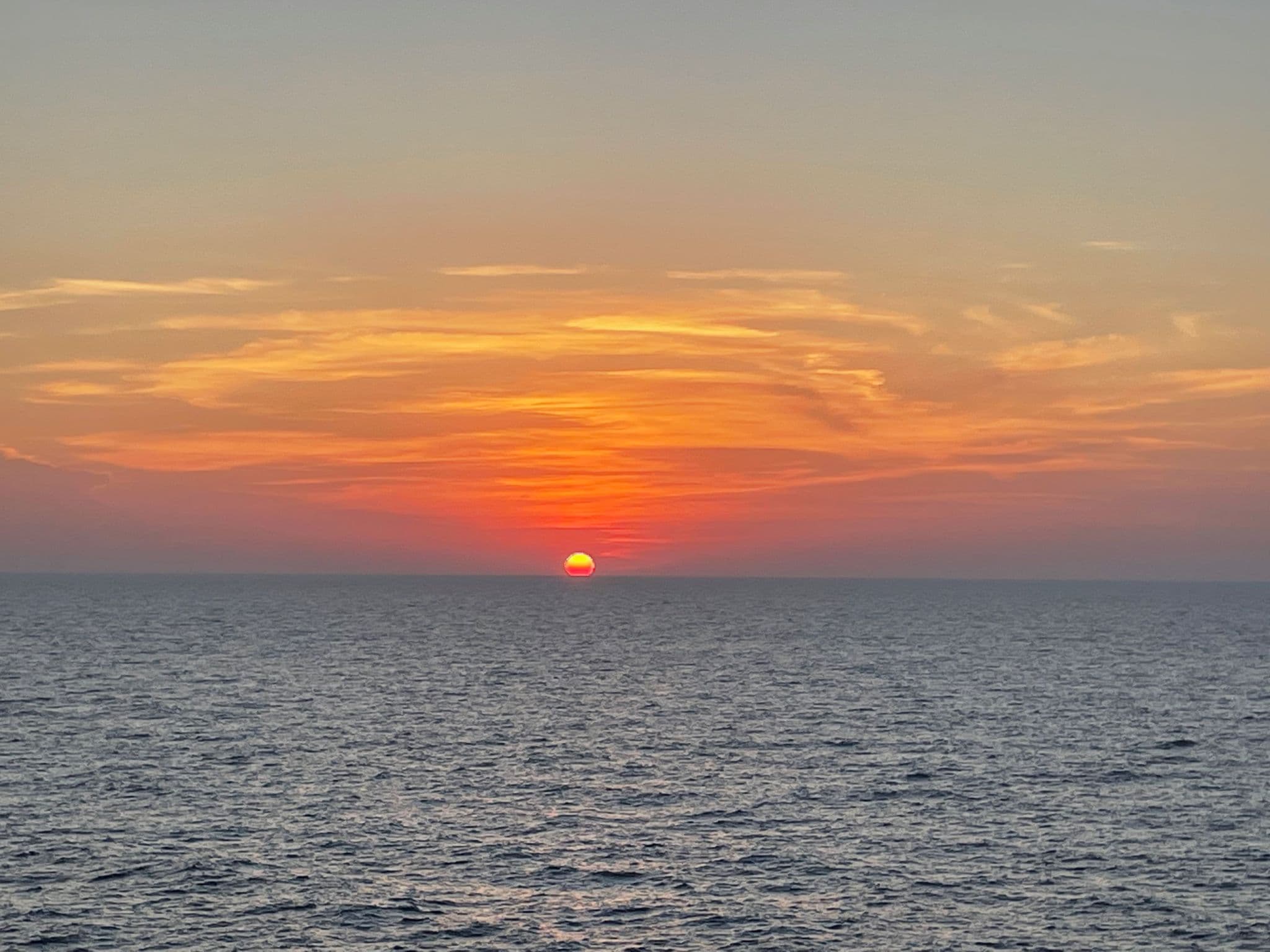 sunset over ocean